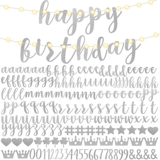 TaoBary glitter letters for a personalized birthday banner