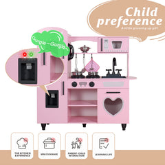 TaoHFE Play Kitchen pink faucet supports pretend washing up and kitchen flow