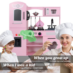 TaoHFE Play Kitchen pink ice maker invites cool pretend desserts and hands-on role play