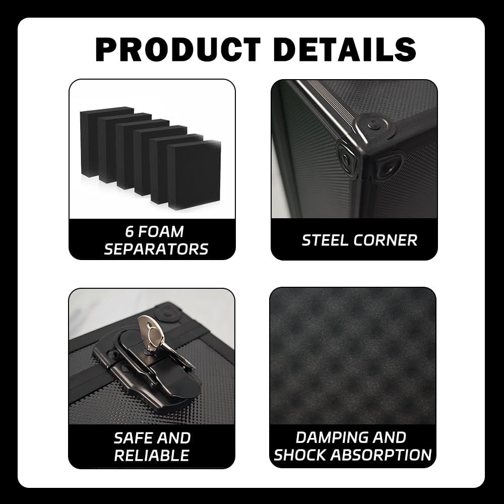 TAOPOWER Sports Card Storage Box internal rows enable quick identification of specific cards.