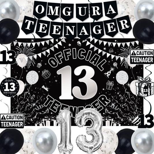 TAOTOSUNE OMG UR A TEENAGER banner for stylish 13th birthday celebrations