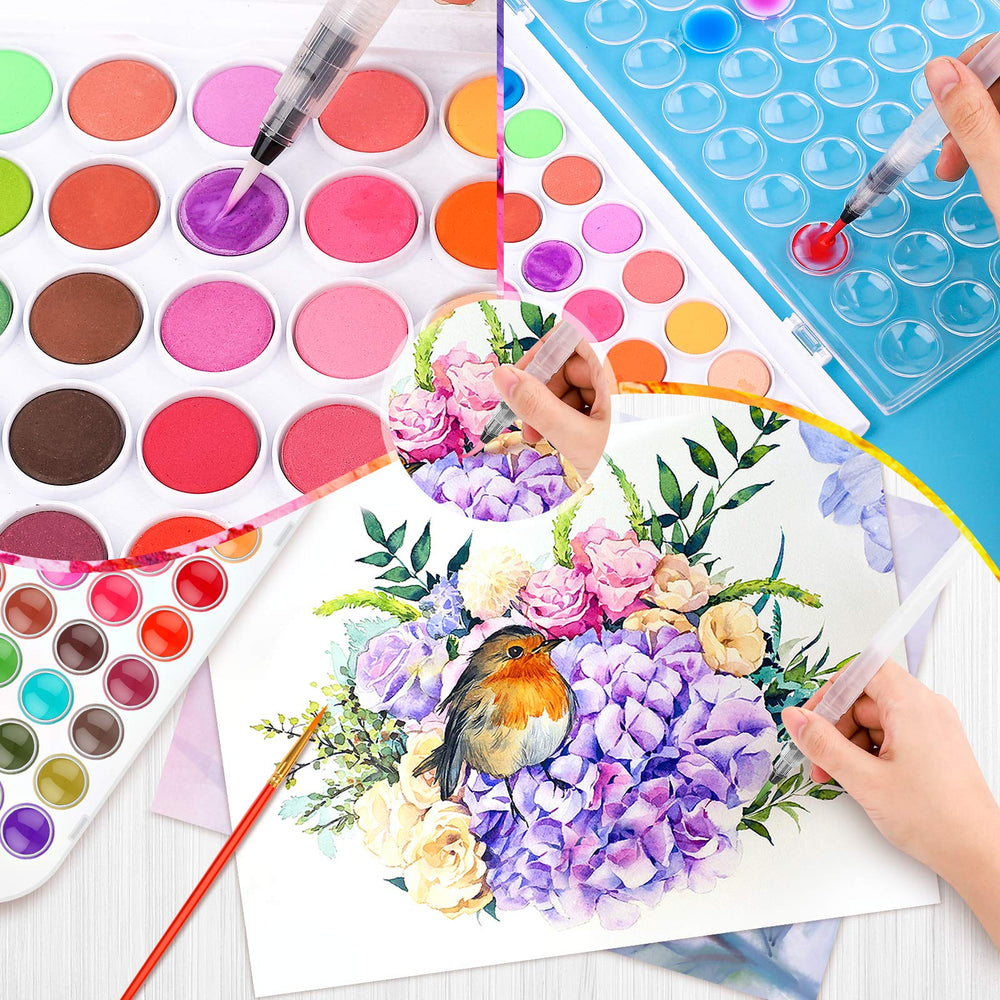 Taotree paint cakes close-up shows high pigment load and even bloom.