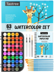 Taotree watercolor palette with 48 colors for vibrant cityscapes