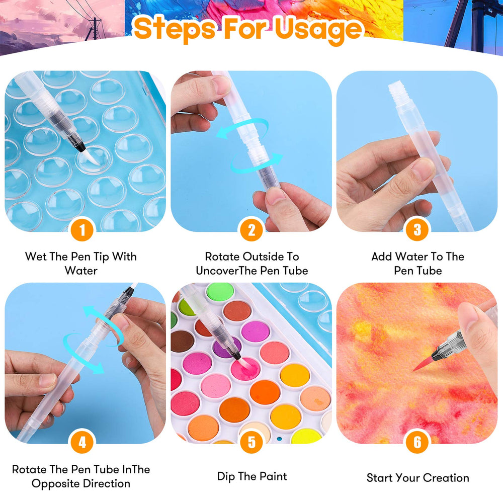 Taotree refillable water brushes offer portable blending on the go