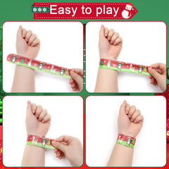 TAOVEN Christmas Slap Bracelet with snowflake motif for festive outfits.