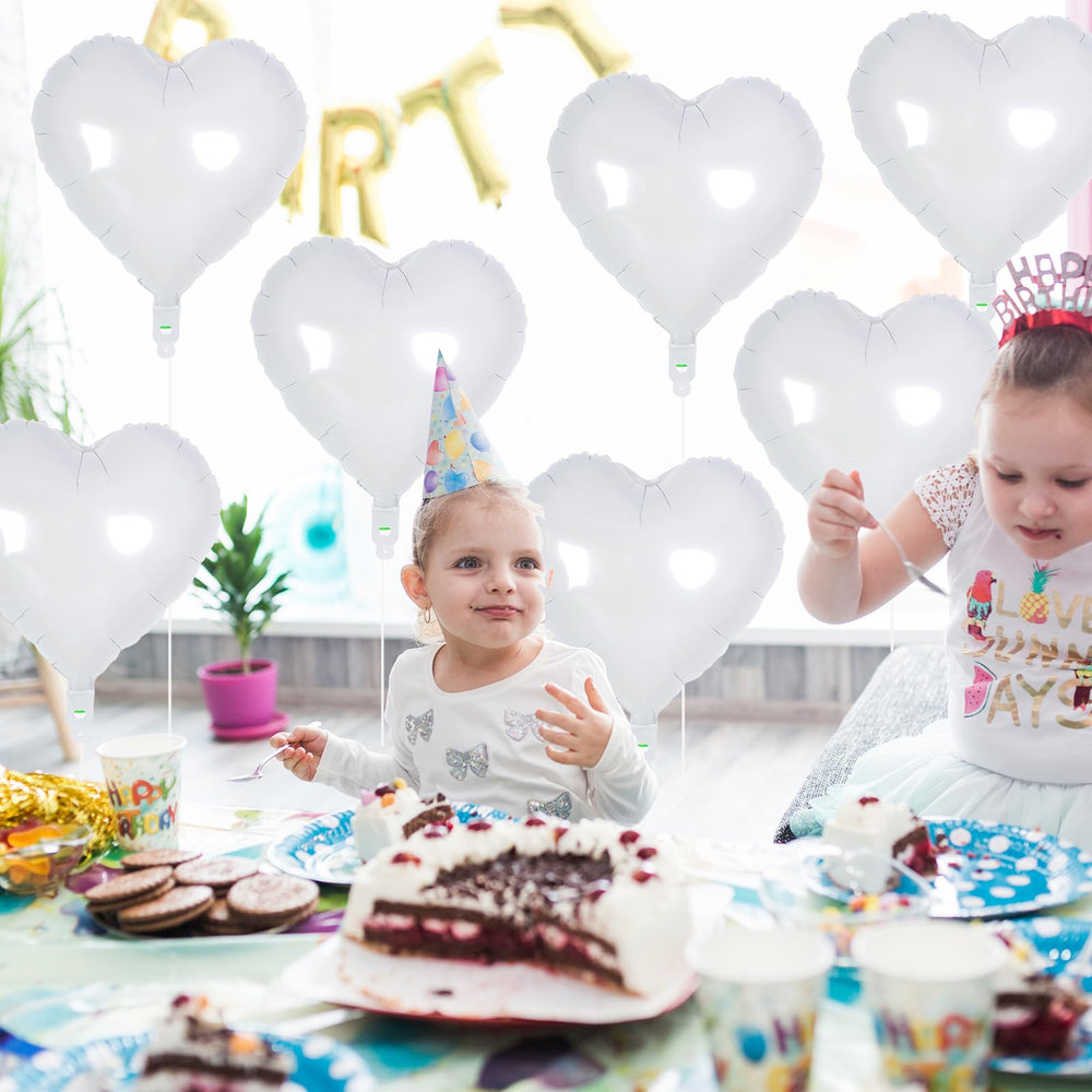 TAOYE baby shower heart balloons create soft, festive ambiance.