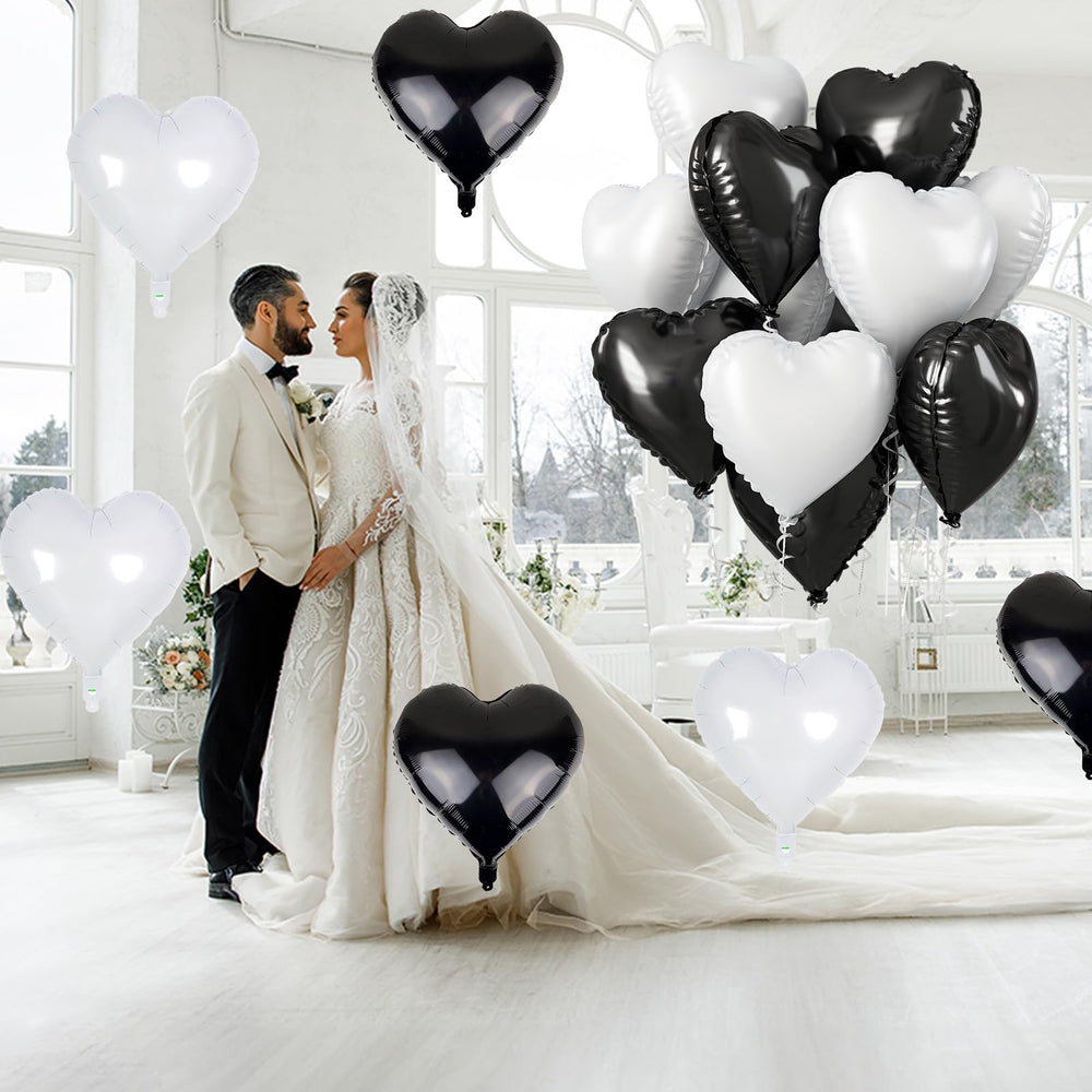 TAOYE black heart foil balloon 18-inch for bold contrast in photos