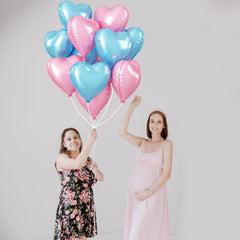 TAOYE blue heart foil balloon 18 inch perfect gender reveal decor