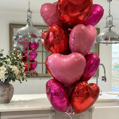 TAOYE foil heart balloon with ribbon is easy to inflate and display