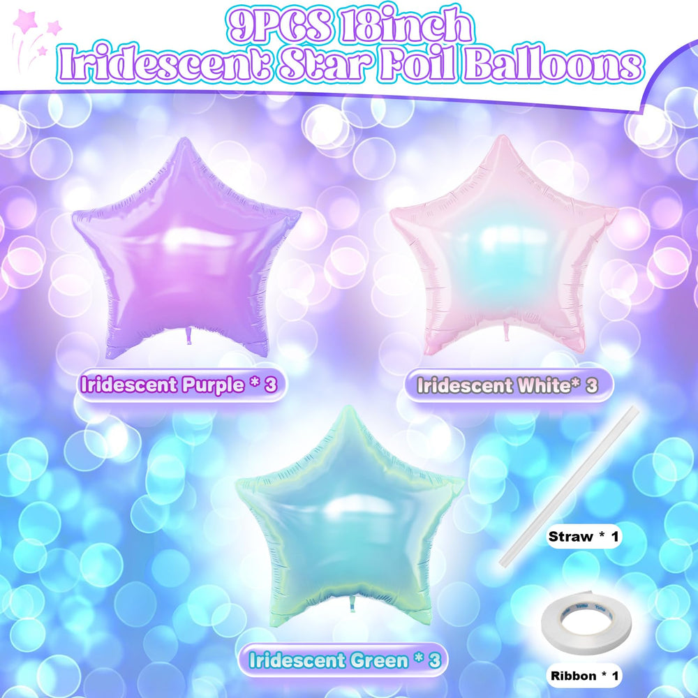 TAOYE gradient pink star balloons add elegant charm to princess party decor.