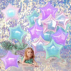 TAOYE gradient purple star balloons boost festive vibes at weddings.