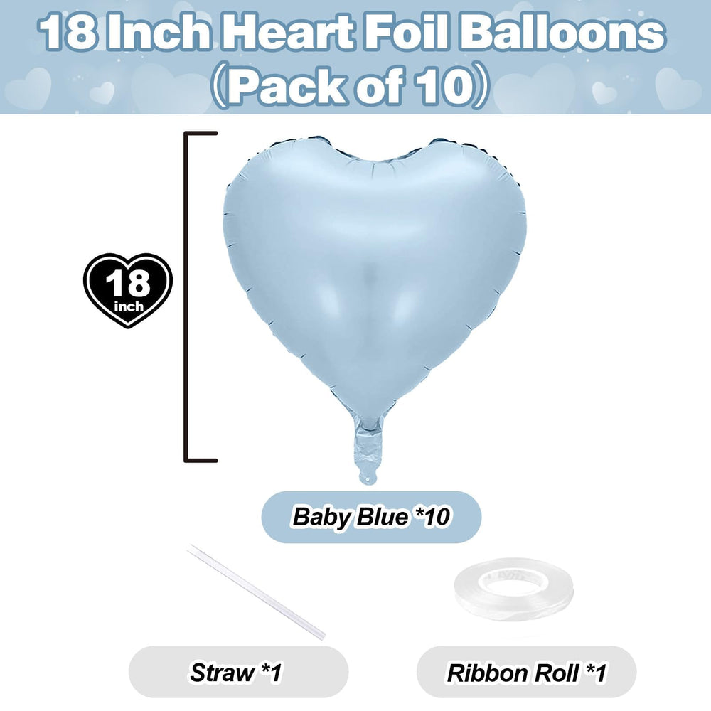 TAOYE ice blue heart balloon floating with helium adds whimsy to celebrations