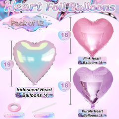 TAOYE lavender heart balloon 18in adds soft elegance to celebrations