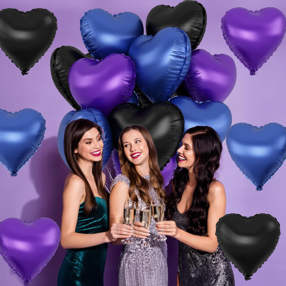TAOYE multi-color heart foils, ideal for space, gaming, and party photobooths.