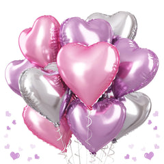 TAOYE pink heart foil balloons 18 inch for festive party decor.