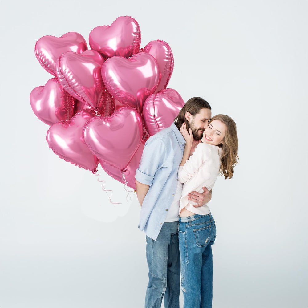 TAOYE pink heart balloons baby shower decor with pastel hue