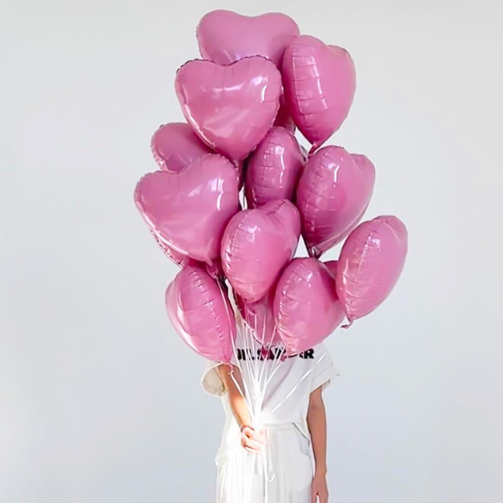 TAOYE pink heart balloons decorating wall and window for cute indoor decor