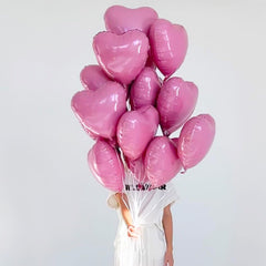 TAOYE pink heart balloons decorating wall and window for cute indoor decor