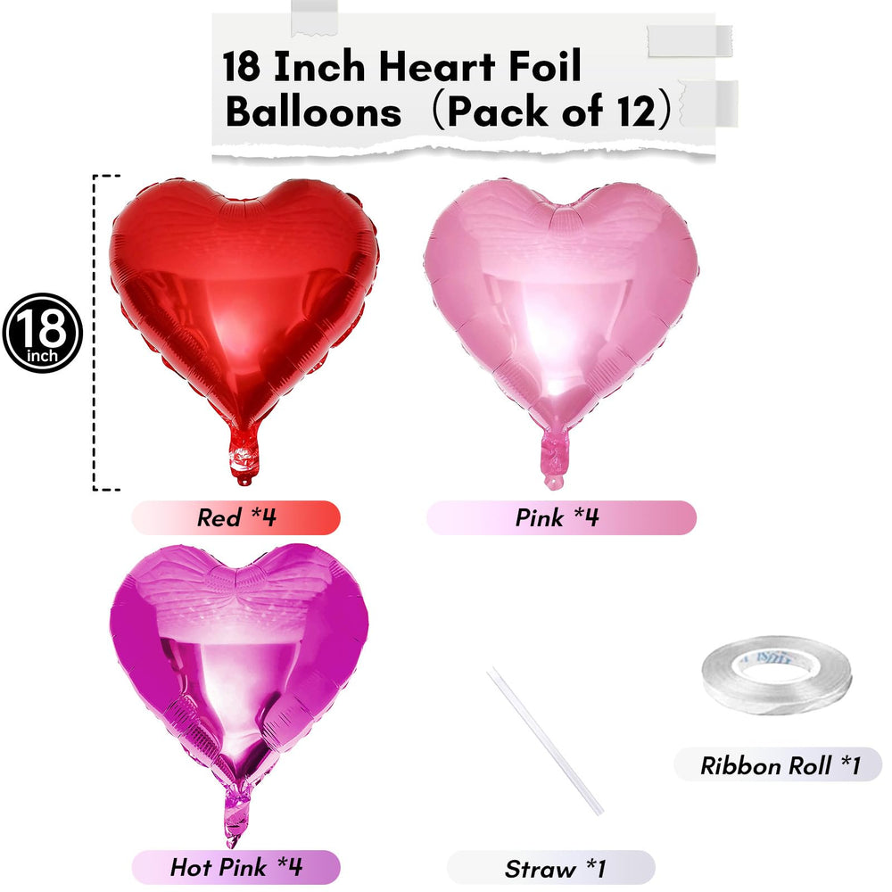 TAOYE red foil heart balloon creates festive focal points for weddings
