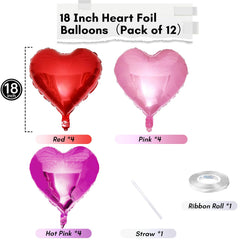 TAOYE red foil heart balloon creates festive focal points for weddings