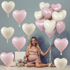 TAOYE reusable foil heart balloons with straw storage.