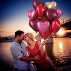 TAOYE rose gold heart balloon 18 inch elegant decor for anniversaries