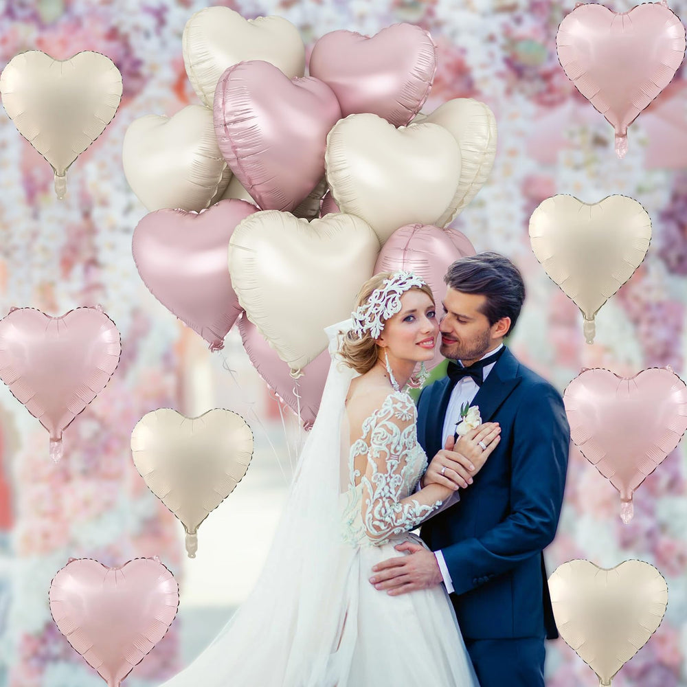 TAOYE wall and window ready heart balloons for backdrops.
