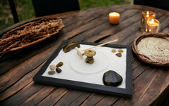 Tapbull Zen Sand Garden bridge figure adds tranquil desk decor.