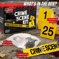 Tapix Mystery Dinner Game Kit Halloween-ready prop kit for spooky fun.