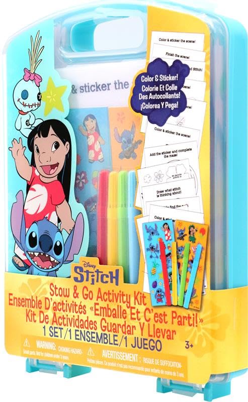 Tara Toys Disney Stitch Stow & Go coloring sheets invite creative coloring on the move.