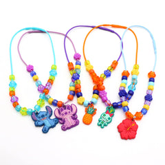 Finished Stitch necklaces on display for sharing and inspiration