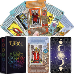 Tarotika Learning Tarot Deck reverse design highlights symmetrical back for unbiased readings.
