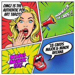 Tarotika Pop Art Deck card 02 featuring vibrant symbolism for reflective practice.