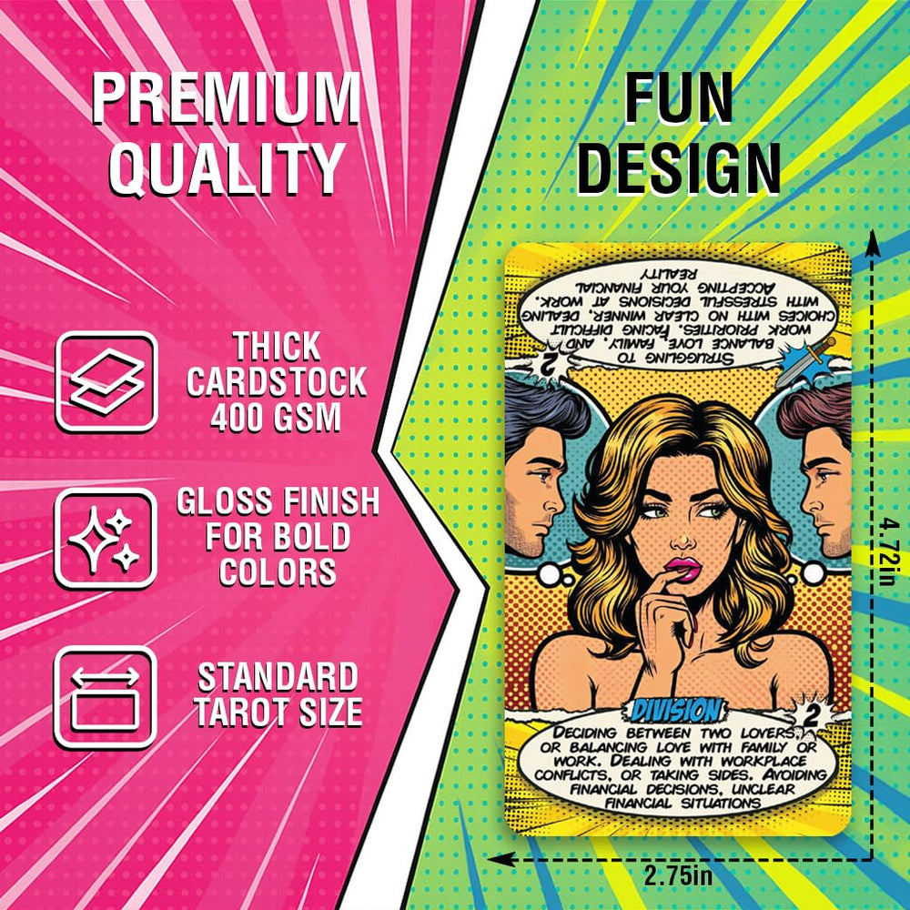 Tarotika Pop Art Deck card 03 highlighting modern style for engaging readings.
