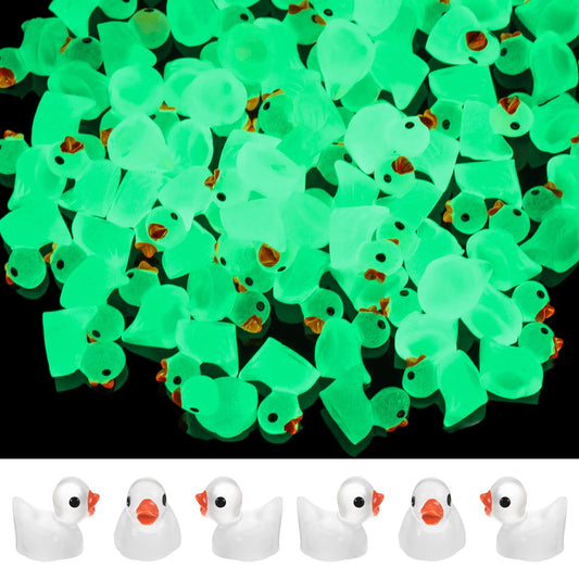 Tarpop mini ducks luminous figurines glow at night for enchanting garden scenes.