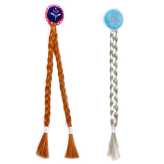 Tatibana braided wig for kids: silver braid close-up with a lustrous shine for costume fun.