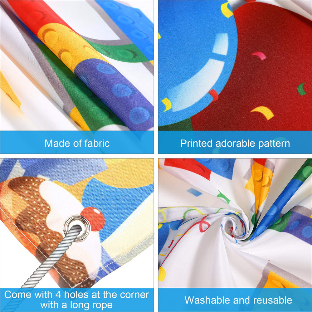 Tatuo birthday backdrop anchors party decor with easy rope hanging for quick setup