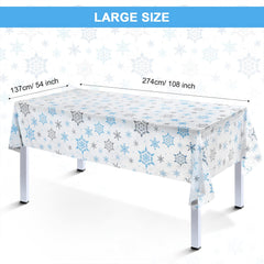 Tatuo winter wonderland table cover 54x108 inches protects surfaces during meals.