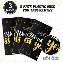 Three-piece set provides flexible layouts for Tatuo table setup and backdrops.