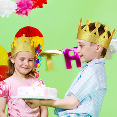 Tatuo four-piece crown set showcased for reusable birthday styling