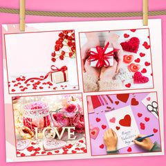 Tatuo small red felt hearts for quick, charming party decor