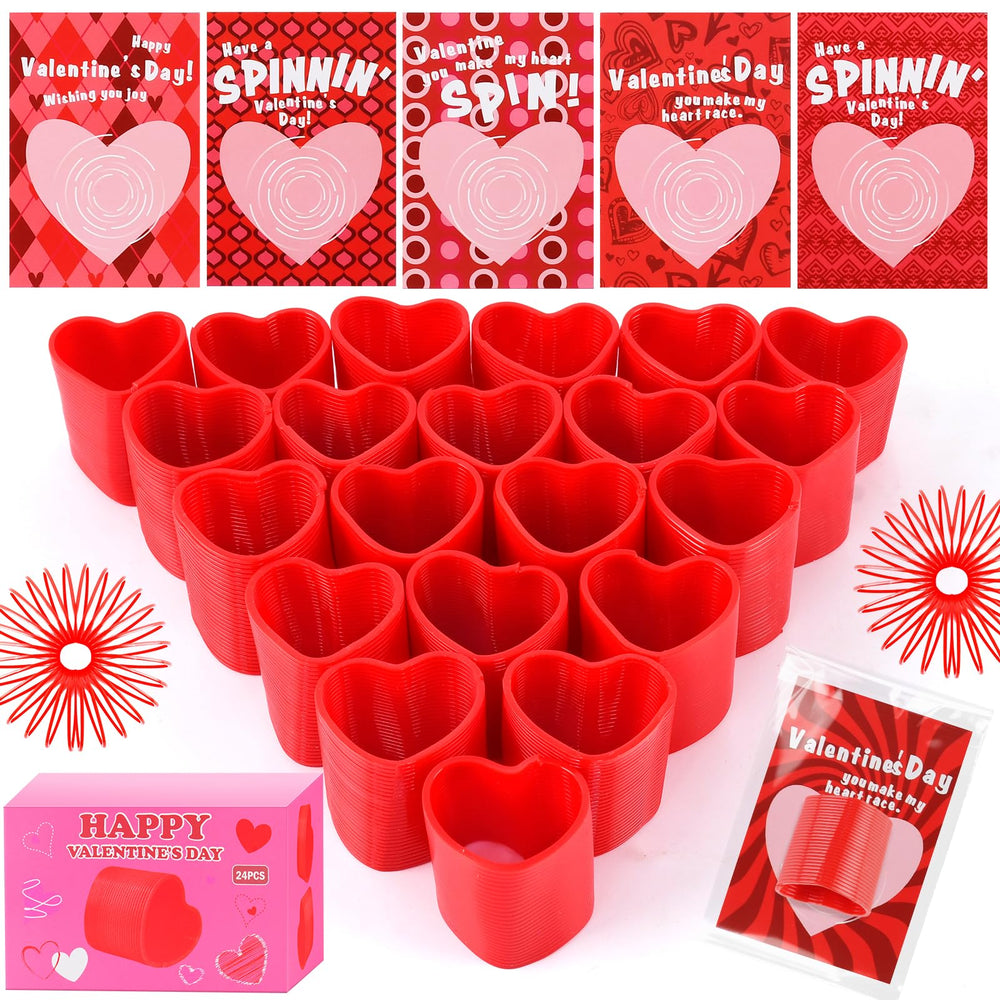 Tatwoq Valentine heart coil springs for classroom focus.