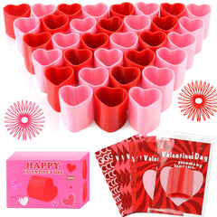TATWOQ Valentine heart springs pack, perfect for classroom exchanges and sensory play