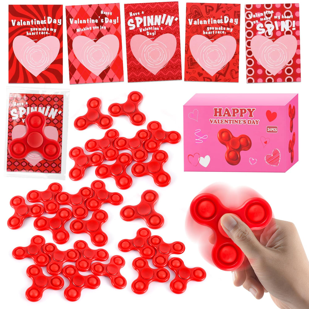 TATWOQ valentines fidget spinner set for classroom gifts.