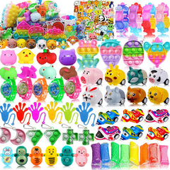 Taulaap 126 pcs pop toys set for kids, ideal party rewards and interactive play.
