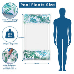 Tavaleu pool floats 2-pack thick PVC construction for durable performance