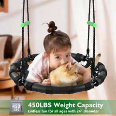 TBMLC 24-inch saucer seat offers roomy space for 1 or 2 riders