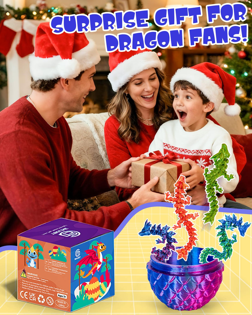TBOLINE crystal dragon bendable figure enhances focus during play.