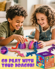TBOLINE Easter dragon egg yellow hides a crystal dragon for sensory play.