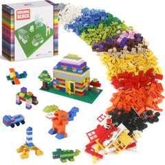 Tcamgoi 1100-piece bricks in bright colors for imaginative building play